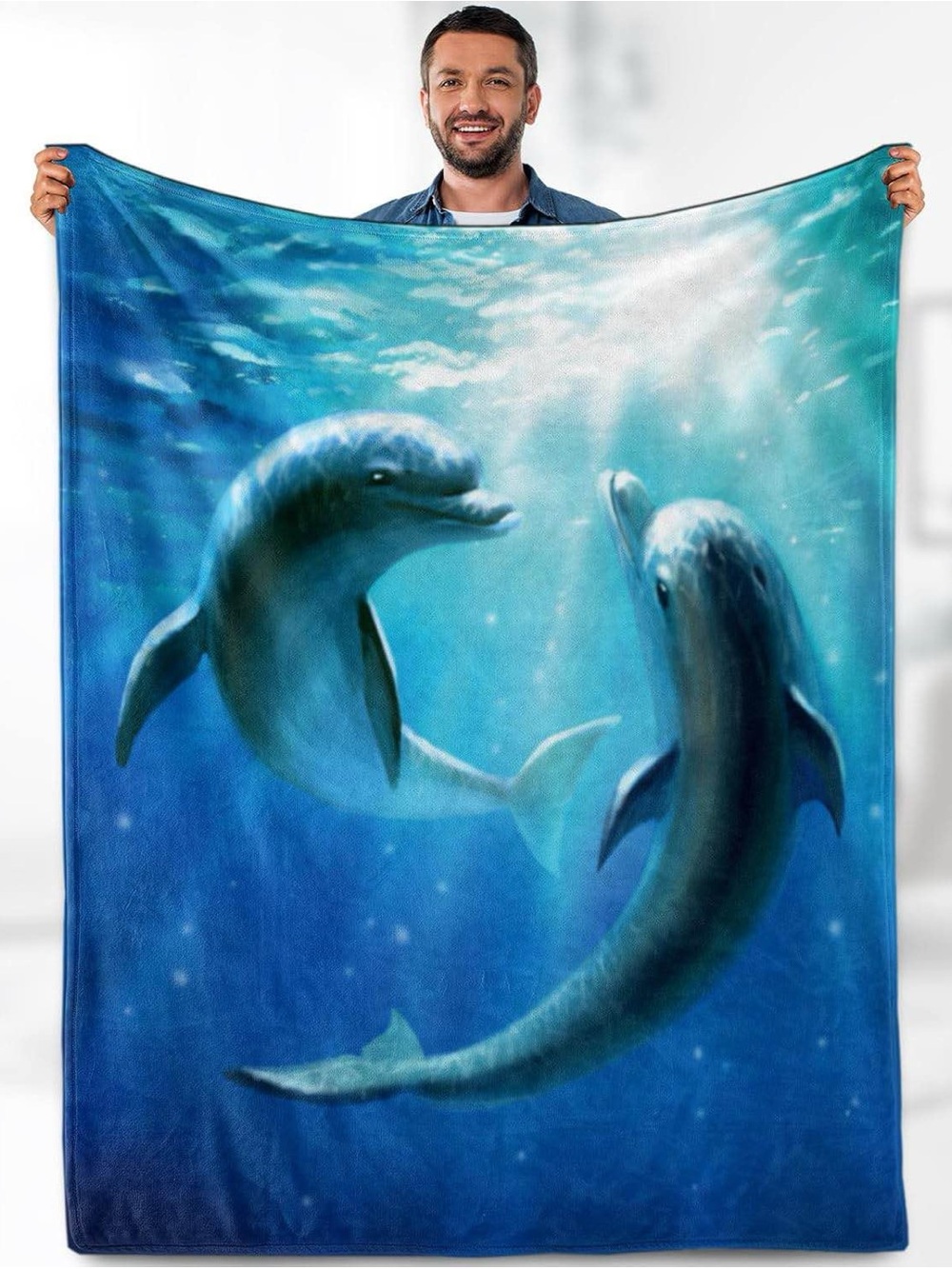 Jekeno Dolphin Blanket 50x60 - NWOT